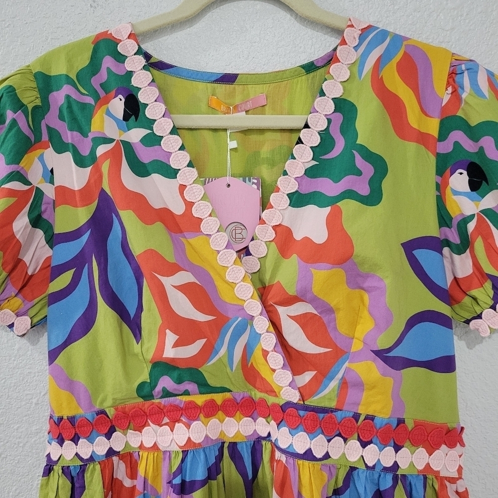 Briton Court Gigi Dress in Limelight NWT Sz M - Picture 12 of 15